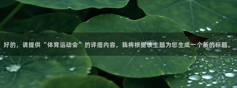 一竞技官方正版app集团E.ON：好的，请提供“体育运动会”